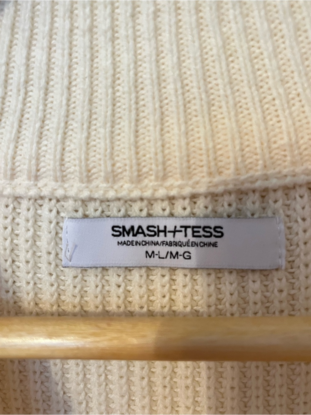 Smash + Tess Heart Print Cream Knit Sweater M/L Coquette - Picture 7 of 11